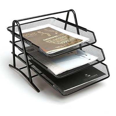 [1041] Metal Paper Tray Organizer 3 Layers 