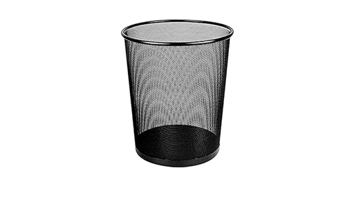 [4056] Trash Metal Black Basket Small Size