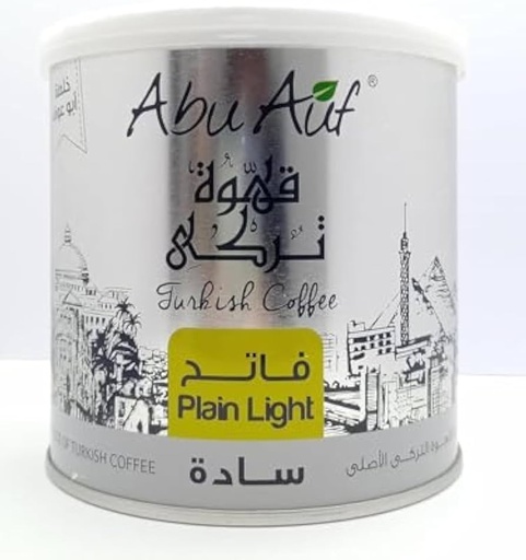 [3089] Abu Auf Plain Light Roast Turkish Coffee Canned 200 gm